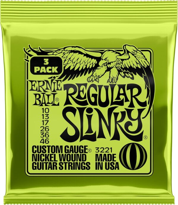 Ernie Ball Regular Slinky - Cuerdas para guitarra eléctrica,...