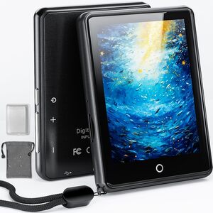 64GB Reproductor MP3 Bluetooth 5.3, 18 Sonidos relajantes, Pantalla táctil de 2,8 Pulgadas, Reproductor de MP3 para niños con Altavoz, hasta 45 h de duración de la batería, Radio FM, Soporte de