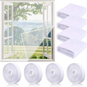 4 Piezas Mosquiteras de Ventanas Con 4
