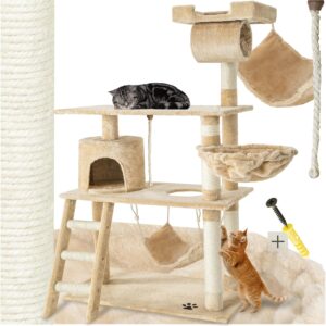 81d1ywOxFJL._AC_SL1500_.jpg tectake Rascador para Gatos. 141cm.