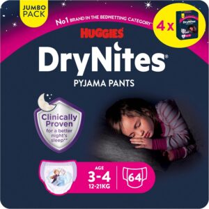 Huggies DryNites Pañales para niña 3-5