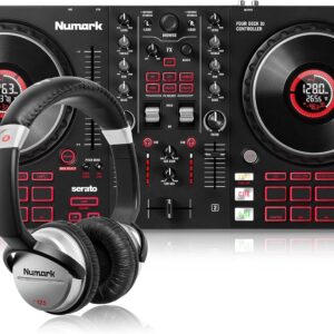 81gYVy88GCS._AC_SL1500_.jpg Numark Mixtrack Platinum FX + HF125 – Controlador DJ de 4 se