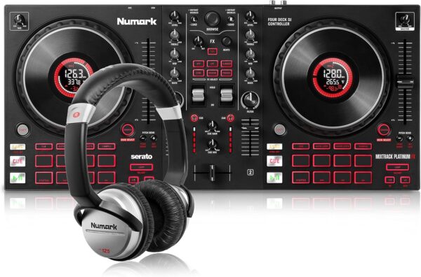 Numark Mixtrack Platinum FX + HF125 – Controlador DJ de 4 se...