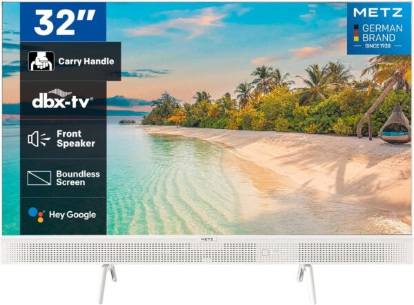 Metz 32 Pulgadas Smart TV LED Portátil, 32MTE7000Z Google Te...