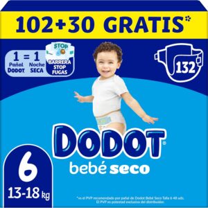 Dodot Pañales Bebé-Seco. Talla 6 (13-18