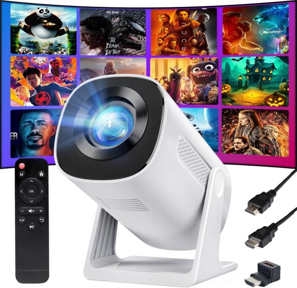 Mini Proyector Portátil【Auto Keystone】YOTON Y4 Proyector Bluetooth 1080P Soporte, Proyector de Cine Giratorio 270°, Pantalla de 200 Pulgadas con Zoom 50%, Compatible con Fire Stick,iOS,Android,PC,PS5