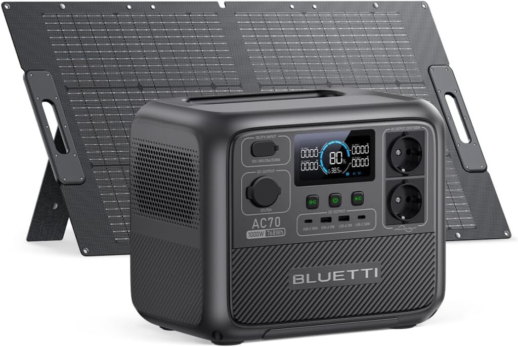 BLUETTI AC70 Generador Solar con 100W