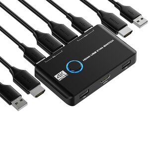 Jancane KVM Switch 4K 60Hz HDMI KVM