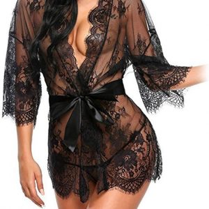Lencería Erótica Kimono de Encaje