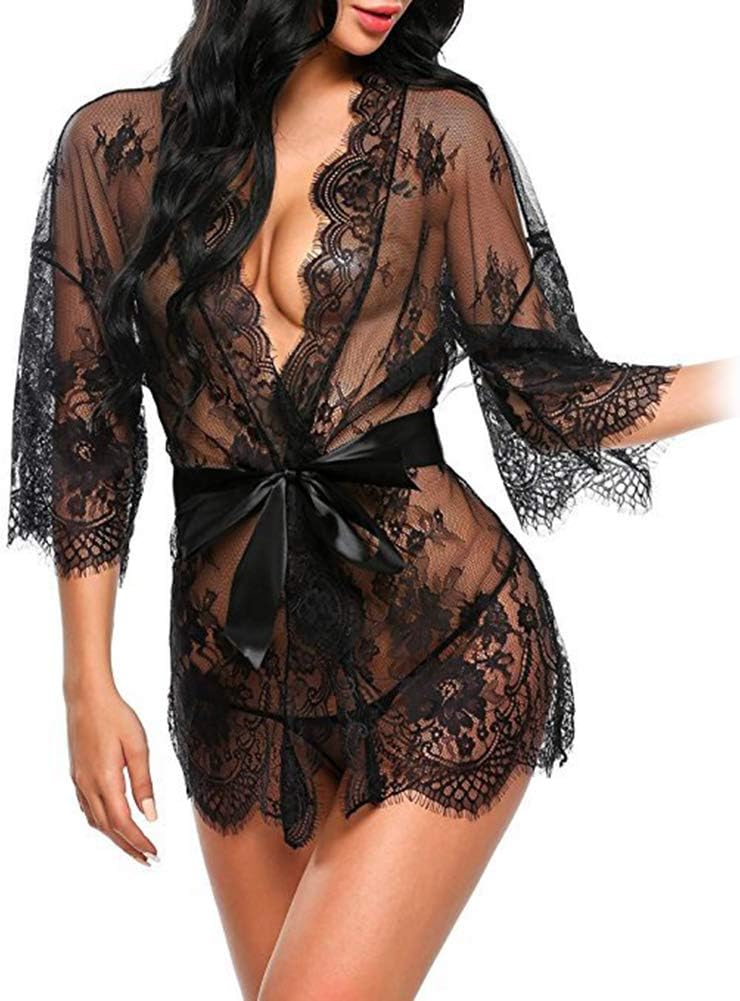 Lencería Erótica Kimono de Encaje