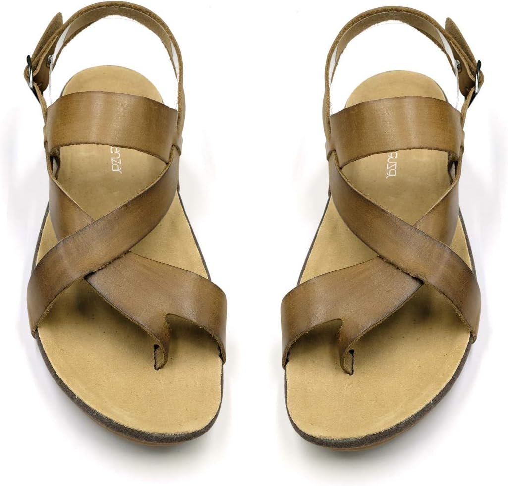 Harssidanzar Sandalias Piel Hombre