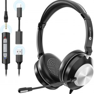 Voistek Auriculares Micrófono PC