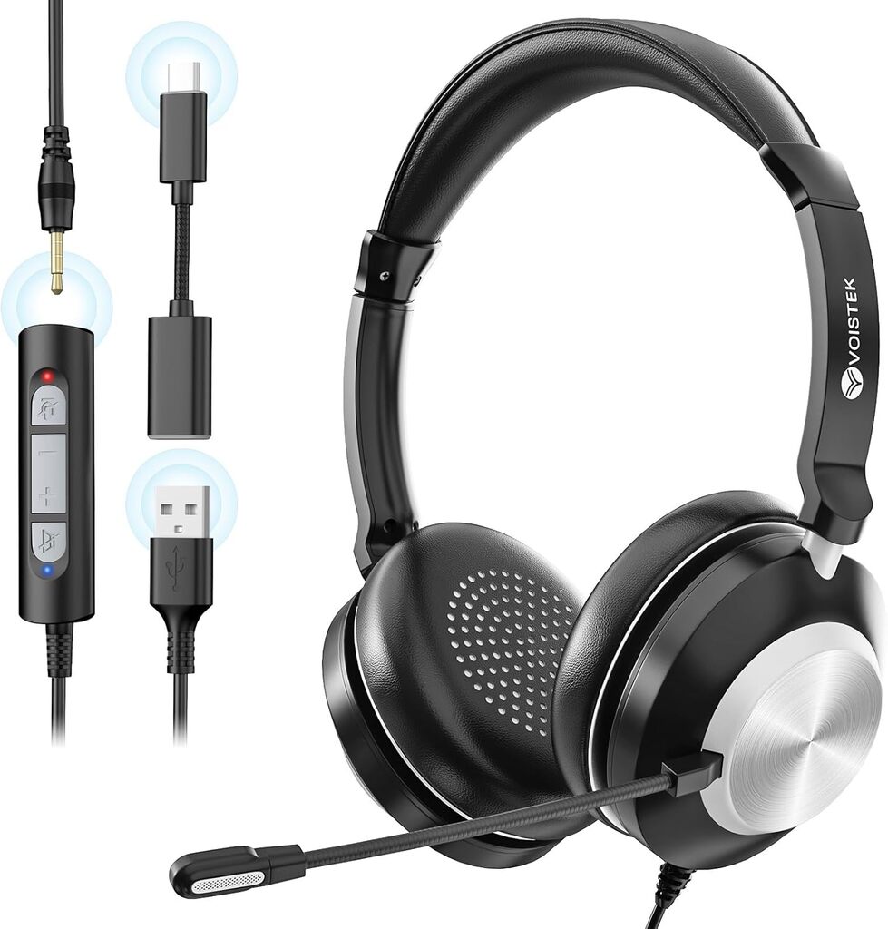 Voistek Auriculares Micrófono PC