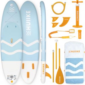 Tabla Paddle Surf Hinchable con Accesorios Premium - HUIIKE | Tabla Padel Surf Hinchable con Remo de Aluminio | PadelSurf Stand Up Paddle Board Gran Estabilidad Resistencia | Paddel Sup Board Inflable