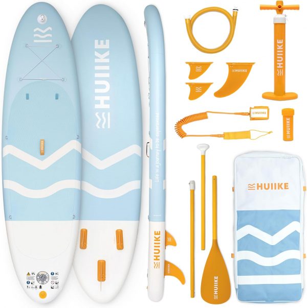 Tabla Paddle Surf Hinchable con Accesorios Premium - HUIIKE | Tabla Padel Surf Hinchable con Remo de Aluminio | PadelSurf Stand Up Paddle Board Gran Estabilidad Resistencia | Paddel Sup Board Inflable