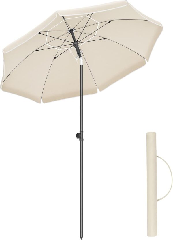 SONGMICS Sombrilla de 160 cm, UPF
