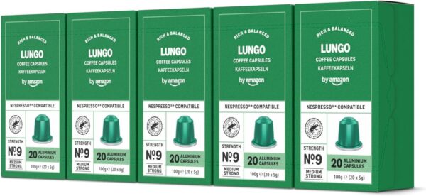 by Amazon - Cápsulas de café Lungo,