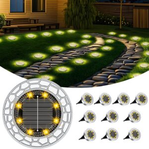10 lámparas solares de suelo para