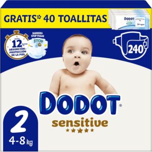 Dodot Pañales Bebé Sensitive Talla 2
