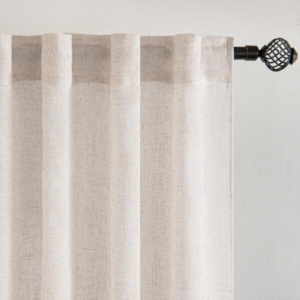 MIULEE Juego de Cortinas de Lino