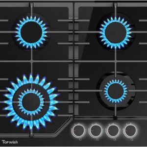 TOPWISH placa de gas 60cm, cocina