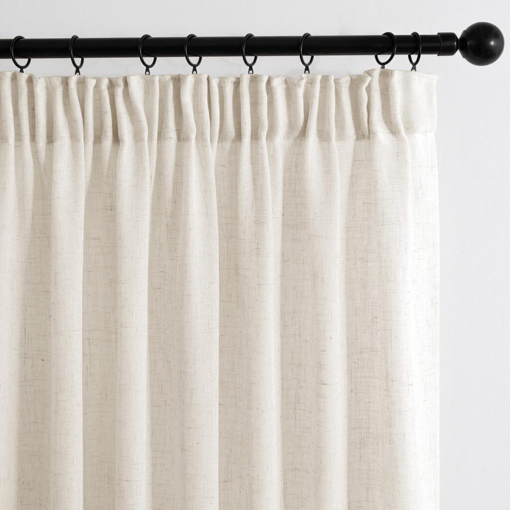 MIULEE Juego de Cortinas de Lino