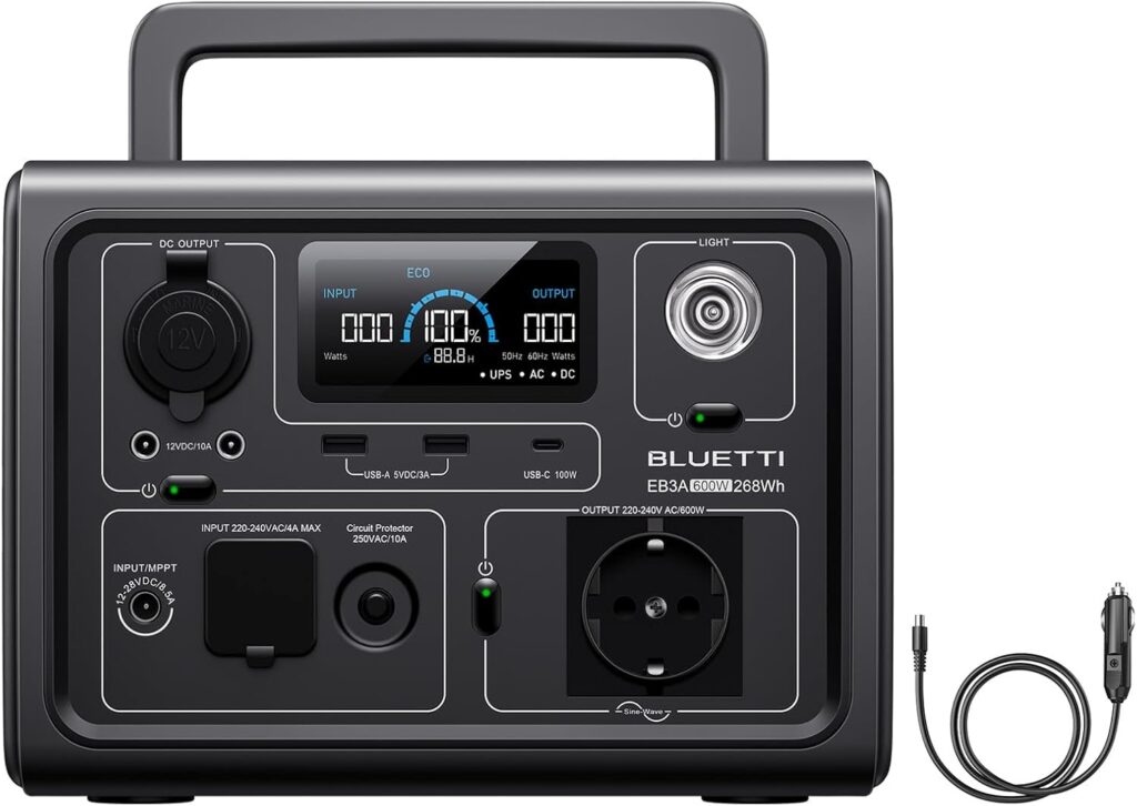 BLUETTI EB3A Generador Solar, 268Wh