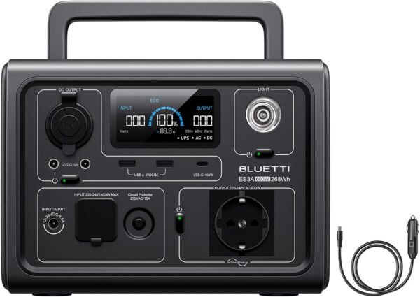 BLUETTI EB3A Generador Solar, 268Wh