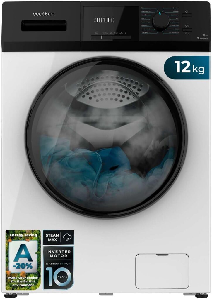 Cecotec Lavadora 12Kg Carga Frontal