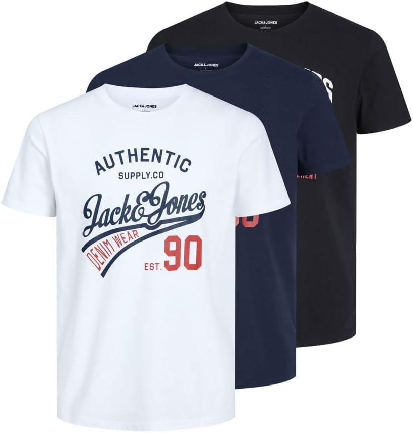 JACK & JONES T-Shirt 3-Pack Logo