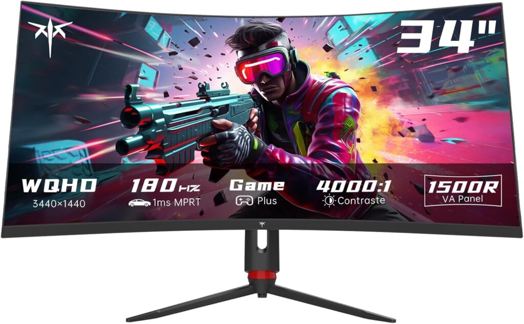 KTC Monitor Curvo 34 Pulgadas,