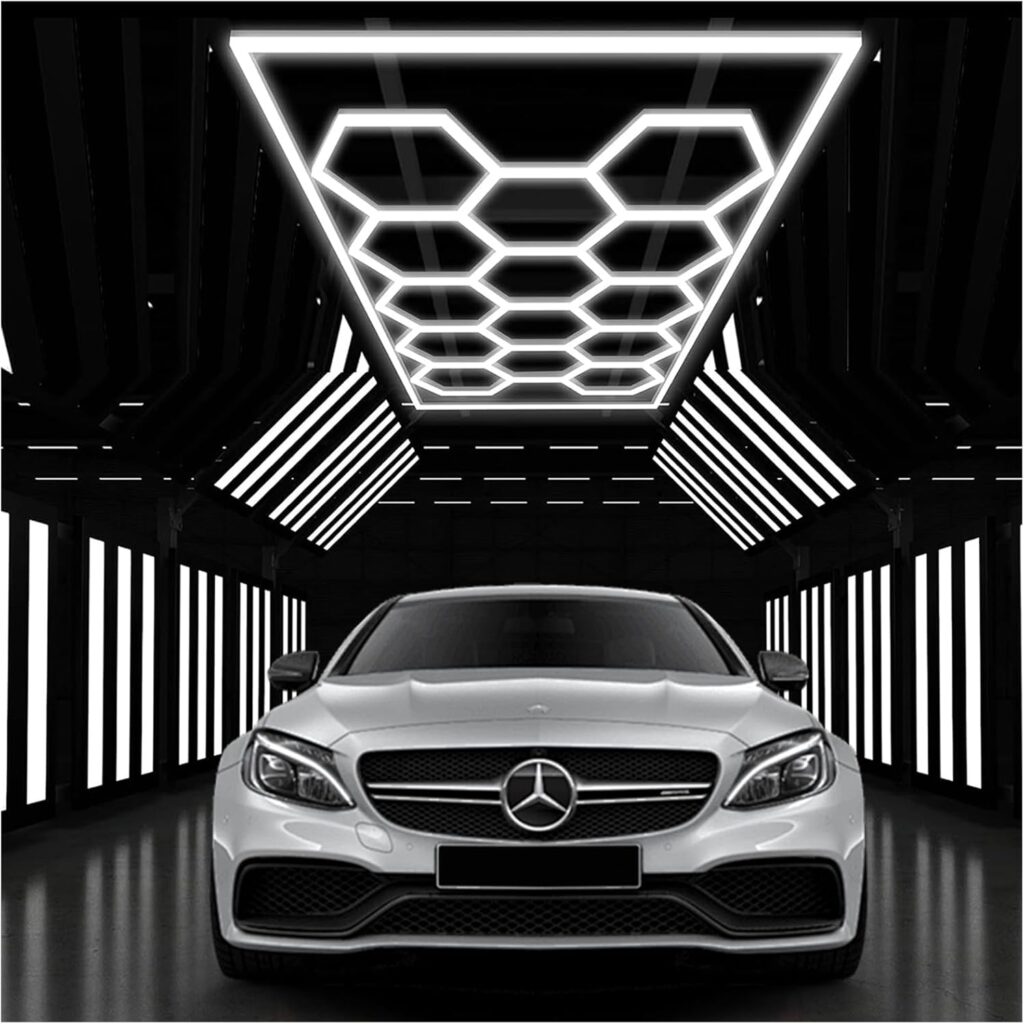 Lámpara de techo LED hexagonal para