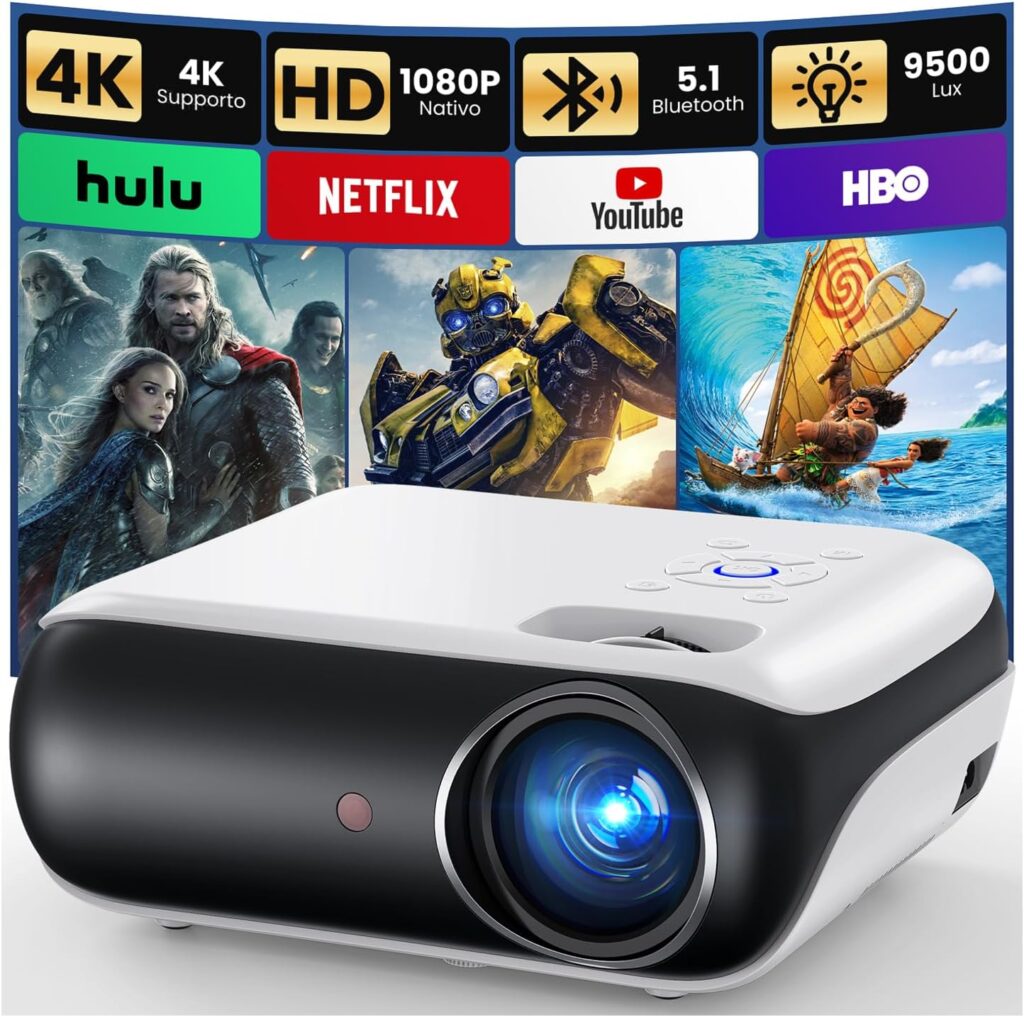 Mini Proyector 4K, HAPPRUN 2025