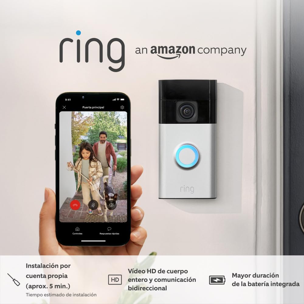 Ring videotimbre con batería