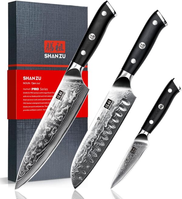 SHAN ZU 3 Piezas Juego de Cuchillo