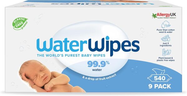WaterWipes Original Baby Wipes, 540