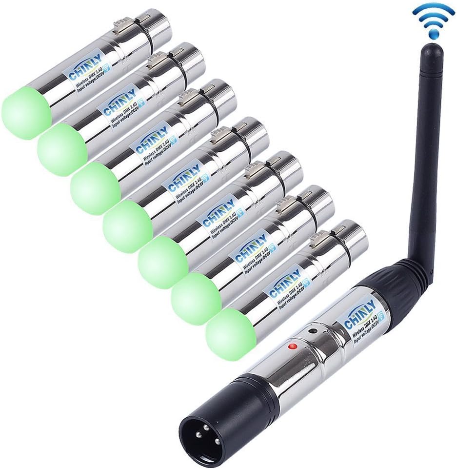 CHINLY 8pcs DMX512 2,4G ISM