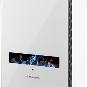 Estufa llama azul. Frontal de