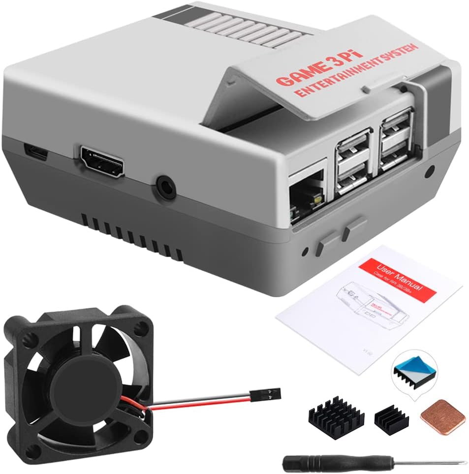 GeeekPi Retro Gaming Nes3Pi Funda