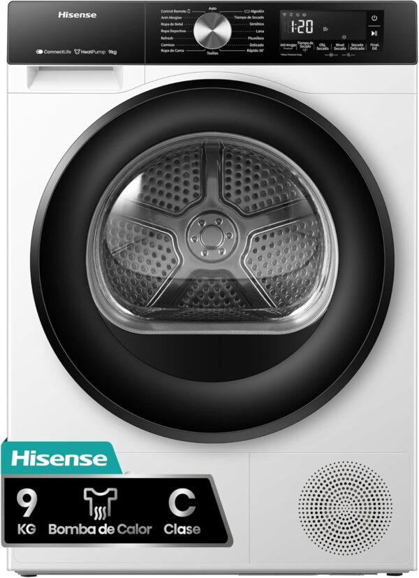 Hisense DH3S902BW3 - Secadora, 9