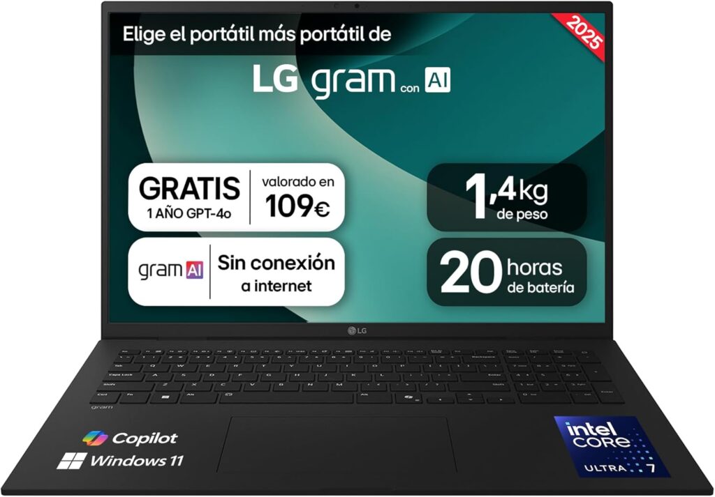 LG gram 17Z90T-G.AD8BB Ordenador