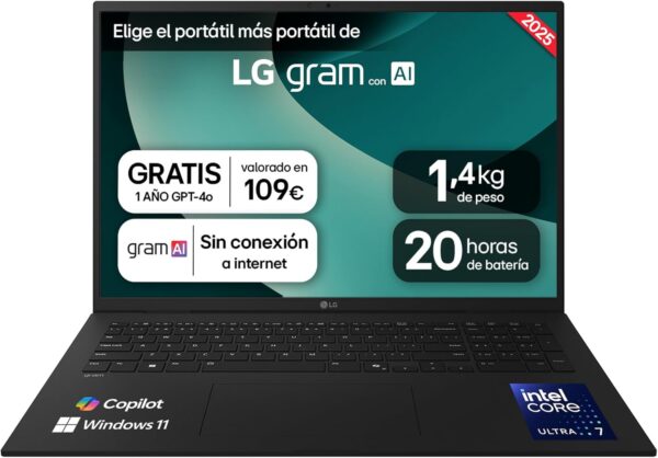 LG gram 17Z90T-G.AD8BB Ordenador