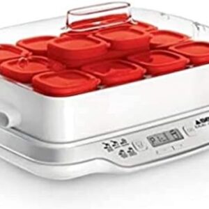 Yogurtera 12 vasos metálico blanco