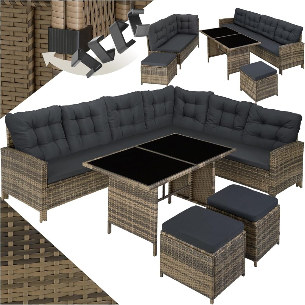 TecTake® Conjunto Jardín de Ratán