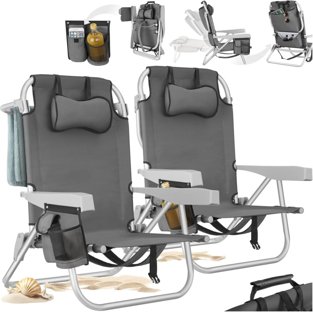 TecTake® Silla Playa Plegable con
