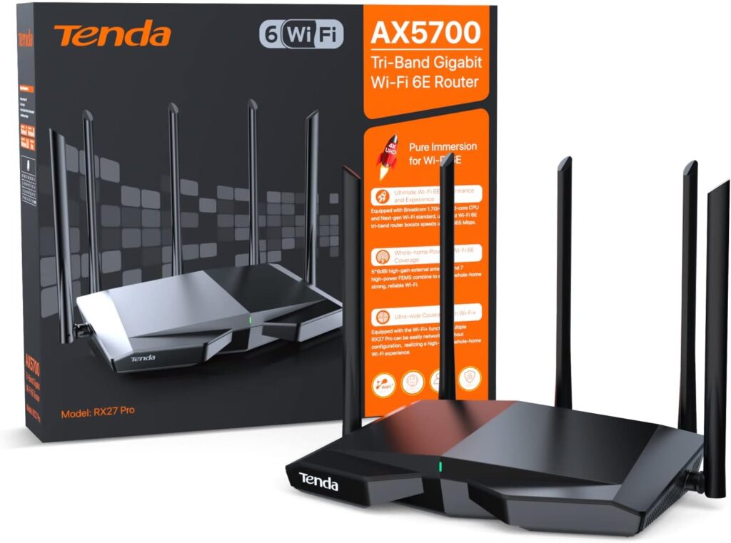 Tenda Router WiFi 6E de Tri-Band