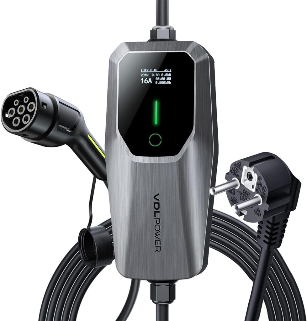 VDLPOWEREU Cargador EV tipo 2, 3,6