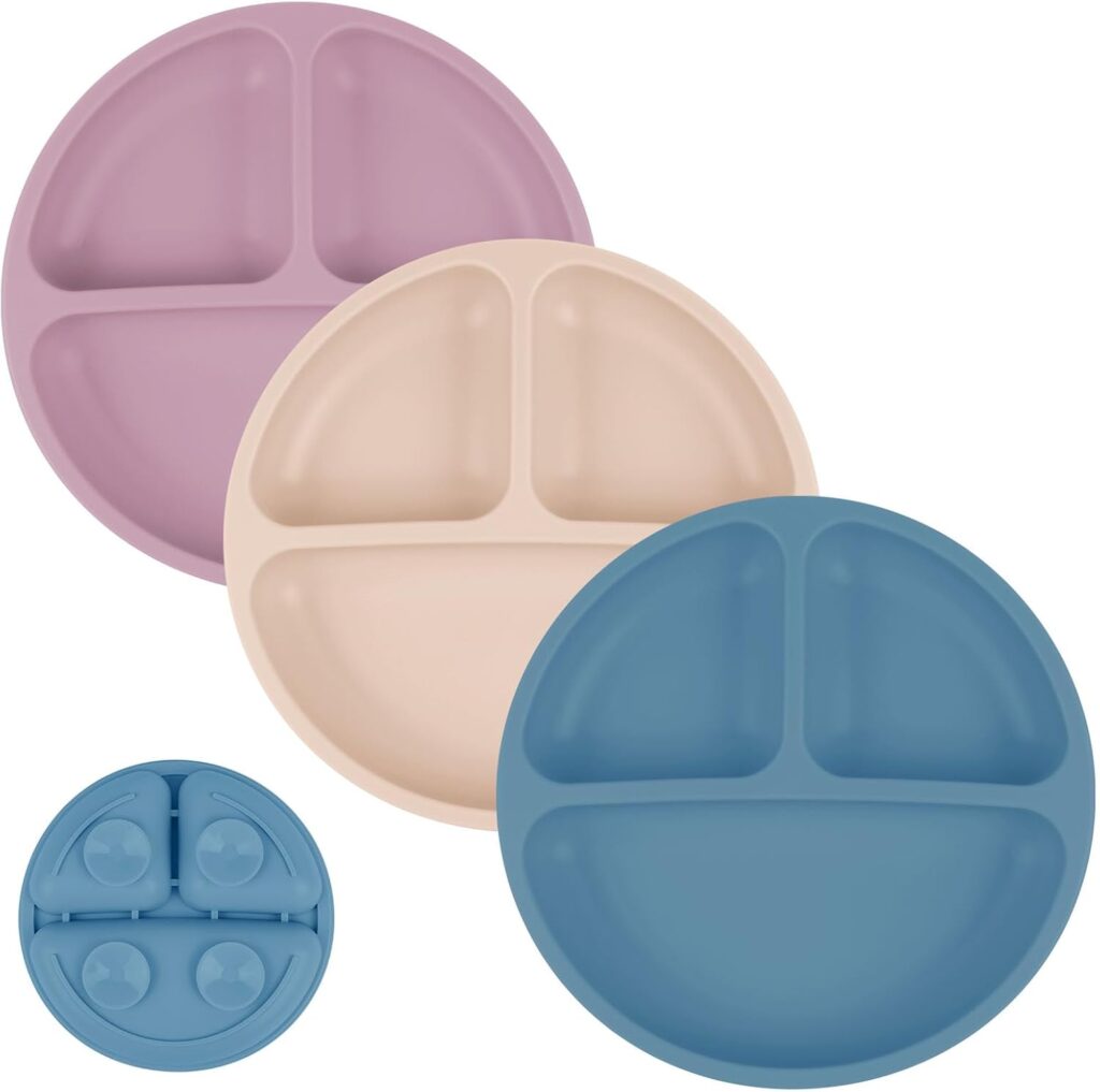 Vicloon Platos para niños，3 PCS