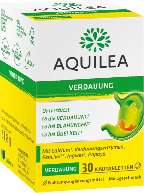 AQUILEA Digestive 30 Tablets Mint