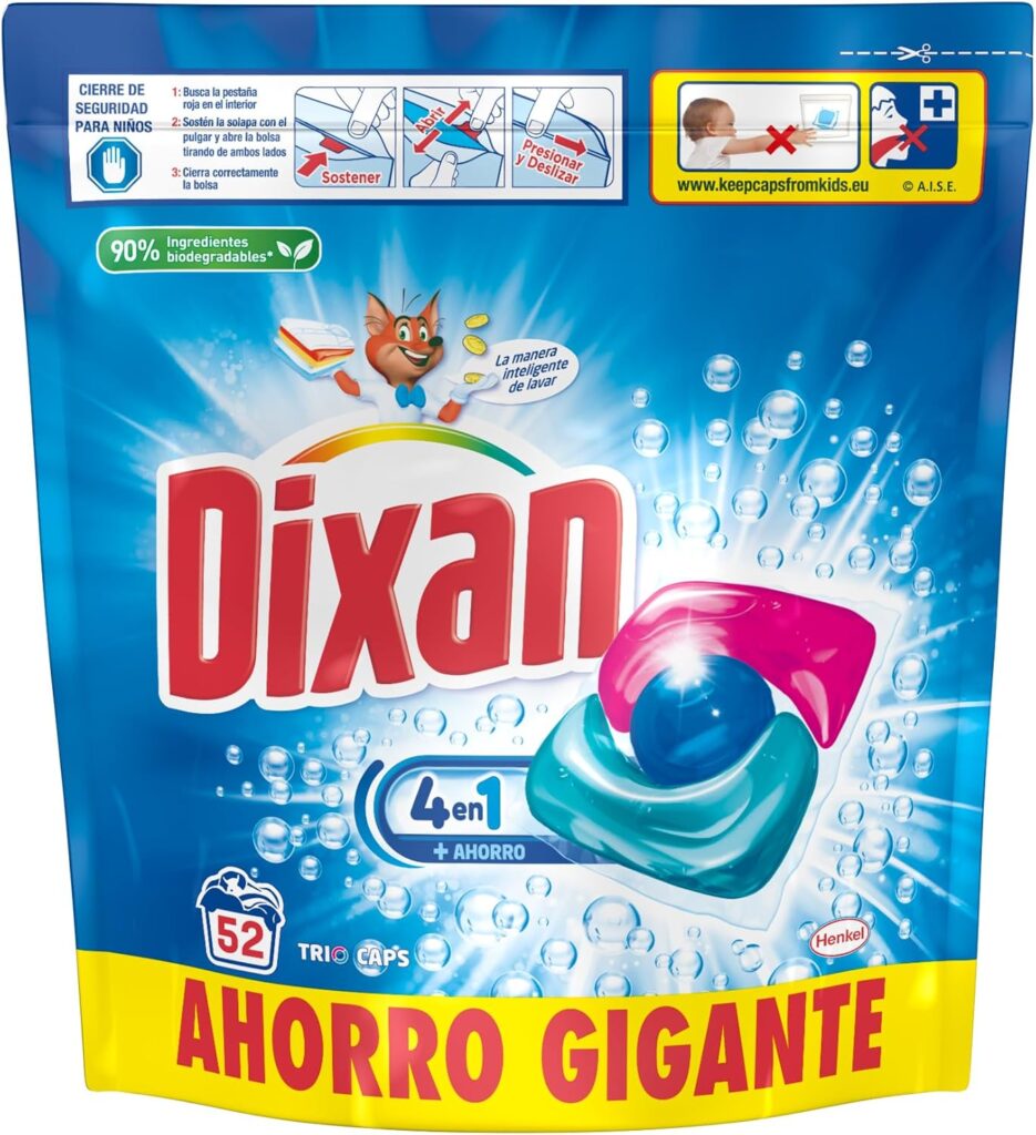 Dixan Total 4+1 Detergent Capsules